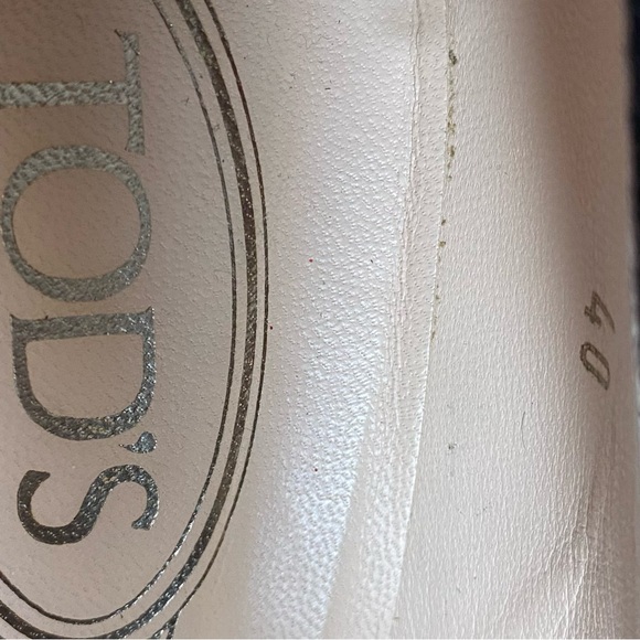 TOD’s Billie Studs & Lace Black Suede Kitten Heel Loafers - Picture 6 of 12